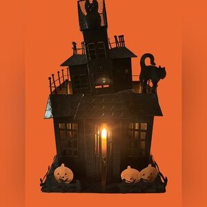 Haunted House Haunted Mansion Tealight Candle Holder Cat Pumpkin Owl